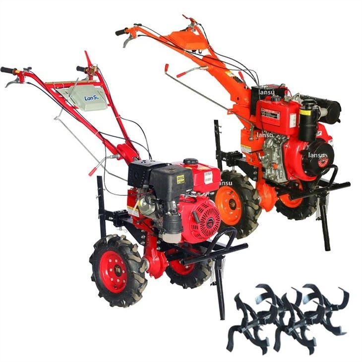 Πίσω Rotary Tiller Cultivator Rotary Petrol Mini Power Tillers Tiller